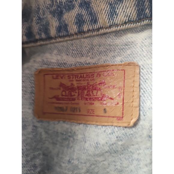 Vintage 80’s 90’s Levis Acid Wash 70507 0219 Denim Trucker Jean Jacket Men’s S - Picture 5 of 11